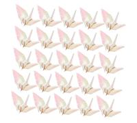 SEWACC 100PCS Premade Origami Paper Cranes Pack Handmade Traditional Folding for Wedding Shower Outdoor Party Decor Weatherproof Garden Crane Decorations
