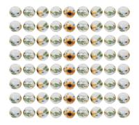 SEWACC 100pcs Round Ceramic Loose Beads for DIY Jewelry Making with Smooth Hole and Easy to Use Features, Chic and Simple Style for Anklets and Craft Accessories