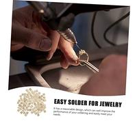 SEWACC 100pcs Tiny Precut Silver Solder Chips Low Temperature Jewelry Soldering for DIY Repair Lightweight Portable for Rings Necklaces Bracelets Welding