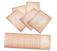 SEWACC 100pcs Vintage Double Sided Resume Paper Sturdy Parchment Sheets for DIY Journaling Letter Writing Scrapbooking Printer Friendly Creative Craft Supplies