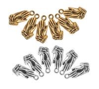 SEWACC 100PCS Vintage Praying Hands Charms for DIY Jewelry Making Elegant Pendants for Bracelet Necklace Crafting Meaningful Design for Unique Accessories Travel Friendly Supplies