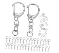 SEWACC 100pcs Zinc Alloy Swivel Snap Hooks Keychain Clasps C Shaped Lobster Clips for Lanyard Jewelry Making DIY Crafts Compact Lightweight Accessories