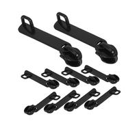 SEWACC 100pcs Zipper Pull Replacement with Lock Metal Zipper Slider for Luggage Suitcase Repair Anti-Burst Travel Backpack Zip Puller Black