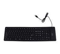 SEWACC 109 Keys Roll up USB Keyboard Waterproof Acid and Alkali Resistant Silicone Foldable Keyboard with Bag Simple Structure Portable for Computer