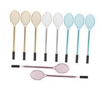 SEWACC 10pcs Badminton Racket Gel Ink Pens Fine Point Student Stationery School Supplies Mixed Colors Cute Portable Writing Pens for Boys