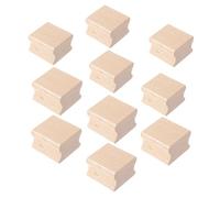 SEWACC 10pcs Beechwood Stamp Blocks Ergonomic Blank Wood Mounts for DIY Crafting Stamping Scrapbooking Lightweight Printmaking Tools for Adults