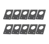 SEWACC 10pcs Black Aluminum Motor Mount Bracket Plate for Stepper Motors, Compatible with 2020 2040 Aluminum Extrusions, 3d Printer Accessories for Cnc and Industrial Use