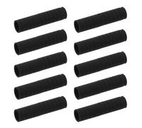 SEWACC 10pcs Black Silicone Pen Covers Non-slip Grip Sleeves 40x10mm Sturdy Writing Accessories for Handwriting and Drawing Ergonomic Pencil Holders
