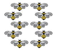 SEWACC 10pcs Cartoon Bee Sewing Patches Creative Clothes Patch Assorted Color Cloth Material Fashion Delicate Style Easy to Iron on Cover The Blot Or Hole Personalize Clothing and Clothes