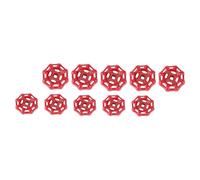 SEWACC 10pcs Cast Iron Ball Valve Hand Wheels Shutoff Handles Red Wheel for Plumbing Equipment Decorative Valve Parts