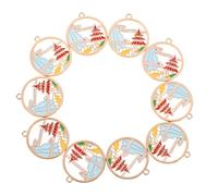 SEWACC 10pcs Chinese Style Alloy DIY Pendant Charms for Jewelry Making Decorative Craft Beads for Elegant Bracelet Necklace Accessories