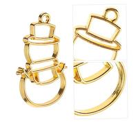 SEWACC 10pcs Christmas Pendant Frame Gingerbread Style Alloy Open Back Bezel for Jewelry Making Durable and Stylish Frames for Necklaces Keychains and Crafts