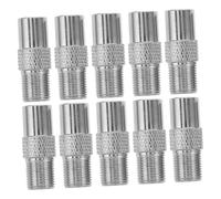 SEWACC 10pcs Coax Connector Adapter Type Female to Male Plated for High Durability and Signal Stability Compatible with Tv Satellite and Cable Systems