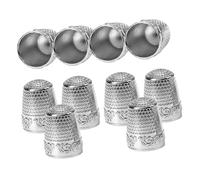 SEWACC 10Pcs Copper Finger Thimbles Sewing Finger Protectors with Non Slip Pattern Lightweight Thimbles for Embroidery Quilting Canvas and Repair Portable Sewing Tool