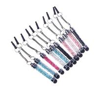 SEWACC 10PCS Crystal Diamond Stylus Touch Pens Assorted Color Capacitive Mobile Pen for Tablets Touch Screens Ultra Responsive Tip Elegant Rhinestone Design
