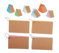 SEWACC 10pcs Double Sided Lined Memo Cards with Sturdy Paper Cover and Loose Leaf Rings Notepads for Study Work Meetings and Efficient Note Taking