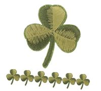 SEWACC 10pcs Green Shamrock Embroidered Patches for Clothes and Bags Durable Rayon Leaf Appliques with Heat Activated Adhesive for Sew DIY Decoration Multifunctional Nature Inspired Cloth