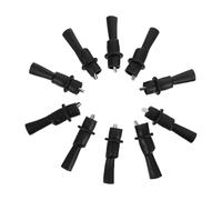 SEWACC 10pcs Insulated Black Electrical Test Clips Alligator Crocodile Jumper Clips for Multimeter Wire Testing Spring Clamp Set