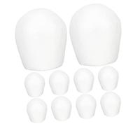 SEWACC 10pcs Large Foam Cupcake Cake Dummy White Reusable Lightweight DIY Decorating Practice Models for Wedding Display and Craft Training