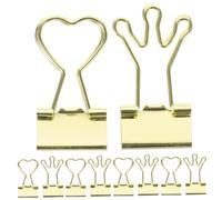 SEWACC 10pcs Metal Binder Clips with Heart and Crown Design Colored Office Paper Clips for Document Organization Scrapbook Notebooks Calendars Rust Resistant File Fasteners