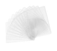 SEWACC 10Pcs Mini Binder Pockets Transparent Loose Leaf Insert Pouches for Daily Use Budget Binder Organiser Portable PVC Storage Sleeves for Receipts Cards Documents