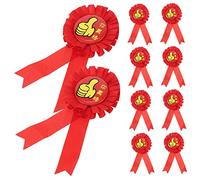 SEWACC 10pcs Motivation Badges Tinplate Award Medals with Ribbon Flower Shape for Classroom Prizes Party Games and Student Encouragement Suitable for Elementary School Ceremonies and