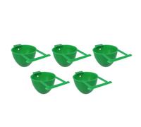 SEWACC 10Pcs Parrot Feeding Bowls Plastic Round Hanging Water Cups for Small Birds Cage Accessories Bird Feeder Bowls for Parrots and Budgies