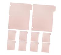SEWACC 10pcs Pink Plastic Index File Dividers with Tabs Sturdy Reusable Notebook Separators for Binder Organization Creative Planner and Document Management Supplies