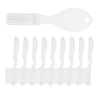 SEWACC 10pcs Portable Mini Prison Toothbrush with Large Brush Head Design, Plastic and Nylon Material, Soft Bristles Preventing Suicide, Suitable for Inmates in Rehabilitation Centers