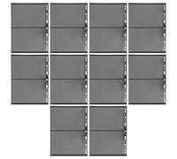 SEWACC 10pcs Pvc Double-sided Loose-leaf Stamp Stock Pages Black Background Stamp Album Storage Holder for Collectors and Paper Standard Size Collecting Pouches for Organization