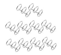 SEWACC 10pcs Ring Iron Binder Rings Loose Leaf with Strong Clasp for Index Cards Calendars Notebooks and DIY Travel Diaries Silver Metal Clips for Secure Binding