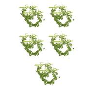 SEWACC 10pcs Shamrock Wreath Headpiece Green Leaf Tiara Crown St Patrick's Day Costume Accessories for Women Wedding Bride Plastic Fairy Hairband