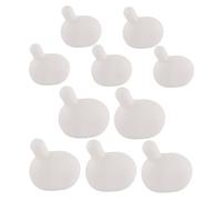 SEWACC 10pcs Silicone Bubble Insert Balls for Crochet Rattle White Inner Replacement Large Small DIY Plush Doll Cores for Crafting and Family Fun