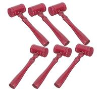 SEWACC 10pcs Solid Wood Courtroom Gavel with Smooth Edges Loud Sound Auction Hammer Props for Judges Presidents Educational Mallet