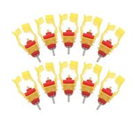 SEWACC 10pcs Stainless Steel Chicken Waterer Nozzles Nipple Drinker for Poultry and Duck Automatic Water Dispenser Compatible with 20mm Tubing for Coop and Farm Use