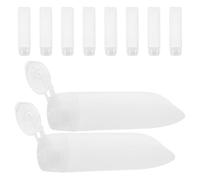 SEWACC 10pcs Travel-sized Empty Squeeze Bottles Refillable Plastic Lotion Tubes Flip Cap Portable Toiletry Containers for Liquid Shampoo and Makeup Go