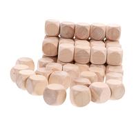 SEWACC 10Pcs Unfinished Wood Dice Blank Square Blocks for DIY Craft Projects for Family Activities Educational Games and Creative Play