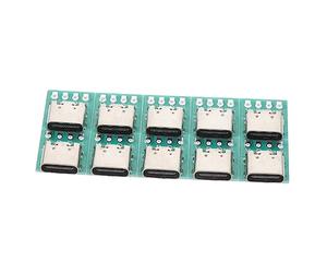 SEWACC 10Pcs USB C Pcb Converter Board DIY 3.1 Receptacle Adapter with Pcb Converter for Cable and Wire, Compact Sturdy Design for Electronic Projects and Cable Transmission Applications