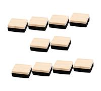 SEWACC 10Pcs Wooden Chalkboard Erasers Felt Chalk Cleaner for Office and School Use Multi Functional Small Blackboard Wipers for Teachers Students Meetings Presentations