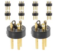 SEWACC 10pcs Xlr 3 Pin Microphone Audio Adapter Metal ABS Connector Plug | Stable Sound Quality, Easy Installation, DIY Connecting Cords, High Conductivity, Ktv Microphone Use