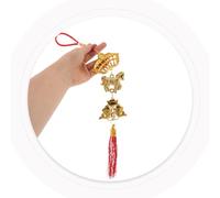 SEWACC 10PCS Year of the Horse Hanging Ornaments for Lunar New Year - Red Chinese Knot Pendants Strings, Fengshui Blessing Charms for Home, Car, Indoor and Outdoor Spring Festival