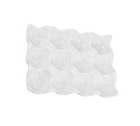 SEWACC 12 Egg Tray Holder Tray for Refrigerator Fridge Saving Egg Crate Storage Tray Dozen Boiled Eggs Storage for Kitchen Porcelain Organizer Chicken Carrier Ceramics White