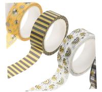 SEWACC 12 Rolls Bee Themed Washi Tape Set Floral Decorative Scrapbook Tape for DIY Crafts Journaling Planner Stickers Self Adhesive Scrapbooking Supplies