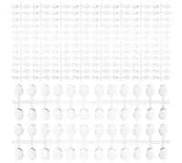 SEWACC 12 Sets Medium Oval Nail Samples Fake Nails Short False for Manicure Practice Chart Board for Salon Art Practice Accessories