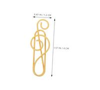 SEWACC 120pcs Metal Music Note Paperclips Treble Clef Clips for Office School Mini Portable Paper Binder Clips and Bookmarks for Music Teachers and Stationery Fans