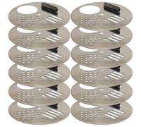 SEWACC 12pcs Bee Escape Tools Escape Porter Valve Beekeeping Hive Valve round Silver Stainless Steel Beehive Nest Accessories for Beekeepers