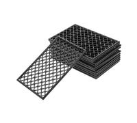 SEWACC 12Pcs Black Building Block Fence Model for Prison War Scenes DIY Security Barrier Creative Wall for Easy Assembly War Reenactment Base Installation