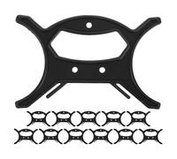 SEWACC 12pcs Black Extension Cord Holder Reel for Christmas Lights, Large Capacity Plastic Cable Storage Spools with Spacious Design to Boost Arrangement Efficiency for Outdoor Gatherings