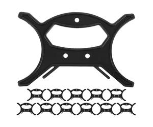 SEWACC 12pcs Black Extension Cord Holder Reel for Christmas Lights, Large Capacity Plastic Cable Storage Spools with Spacious Design to Boost Arrangement Efficiency for Outdoor Gatherings