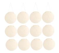 SEWACC 12pcs Blank Wood Plaques Unfinished Round Wooden Boards for DIY Crafts Painting Hanging Door Hanger Signs for Group Projects and Creative Home Decor